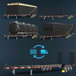 30' Flatbed Autoloading Bale Trailer