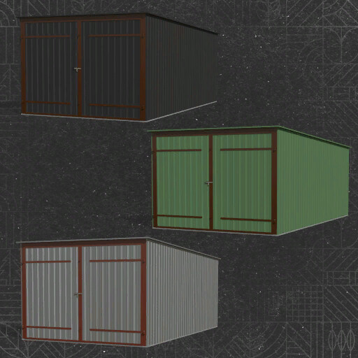 Pack Of Tin Car Garages