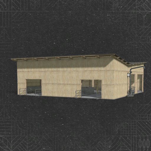 Cow Barn With Slurry And Milk