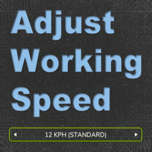 Adjust Working Speed