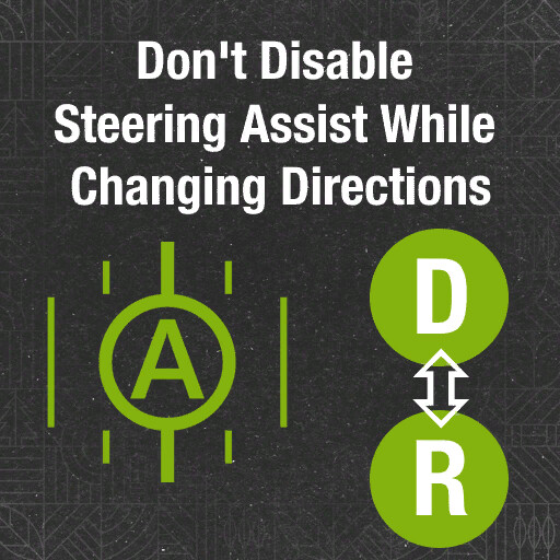 Don't Disable Steering Assist While Changing Direction