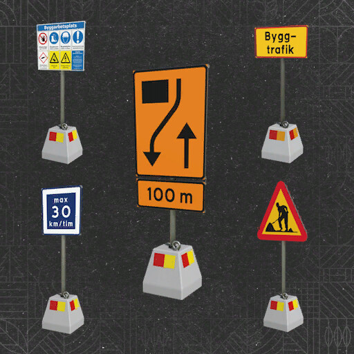 Swedish Construction Sign Pack