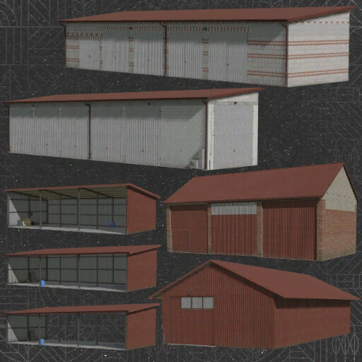 Farm Buildings Set