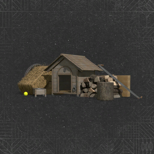 Dog House With Decoration