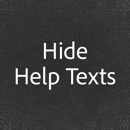 Hide Help Texts