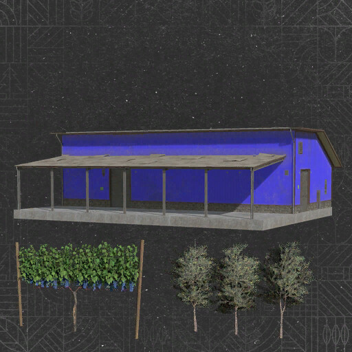 GrapeProcessing And Grape Olives Vines