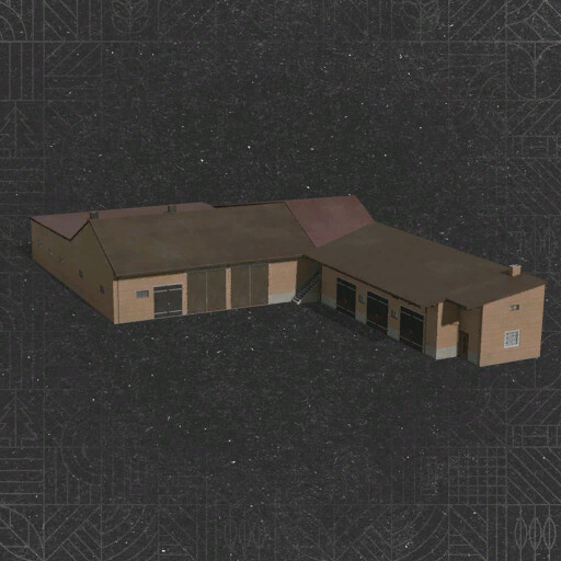 Polish Pigsty With Barn