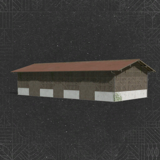 Old Wooden Bavarian Hall With Hayloft
