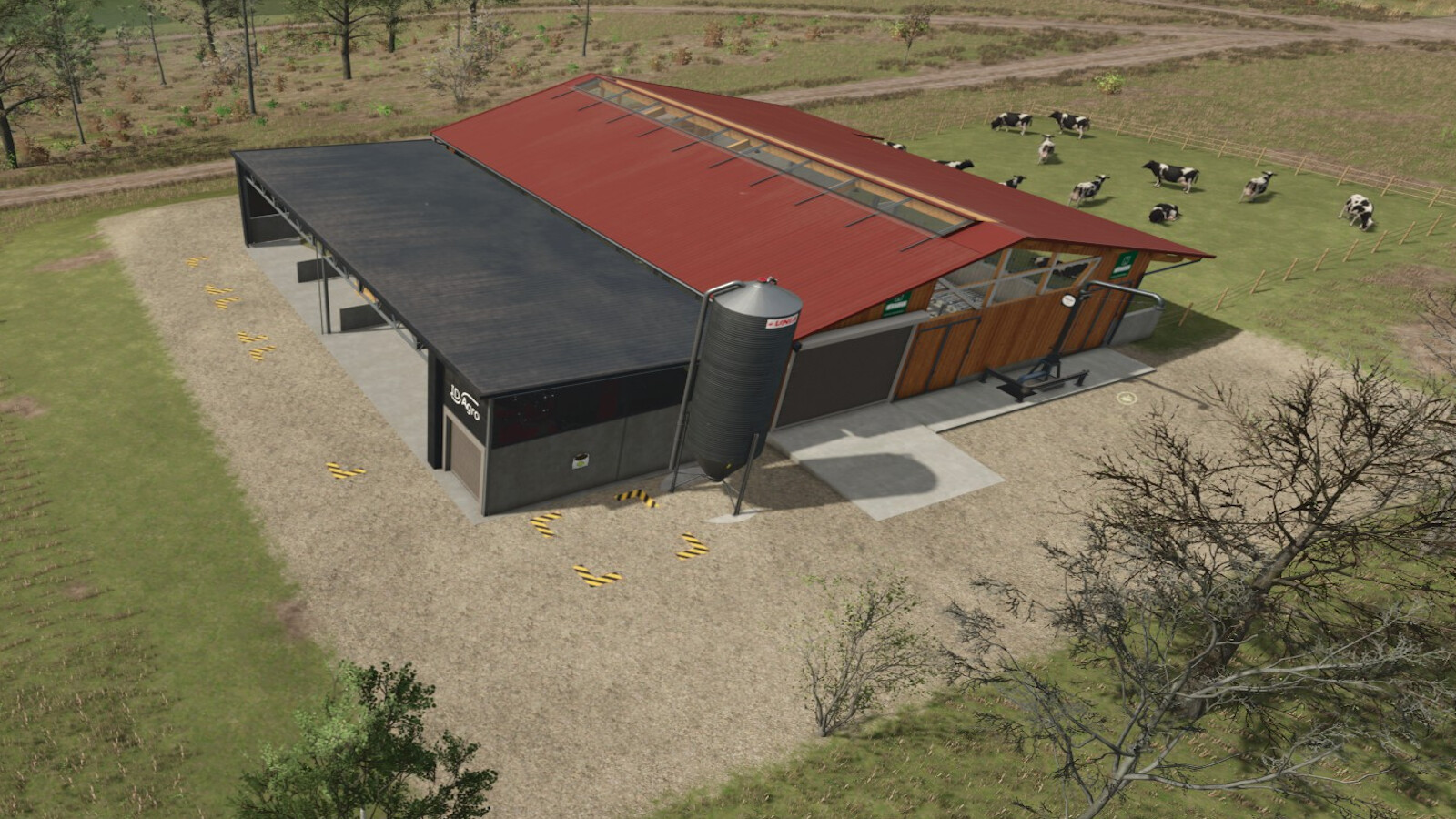 Medium Cowshed With Feeding Robot