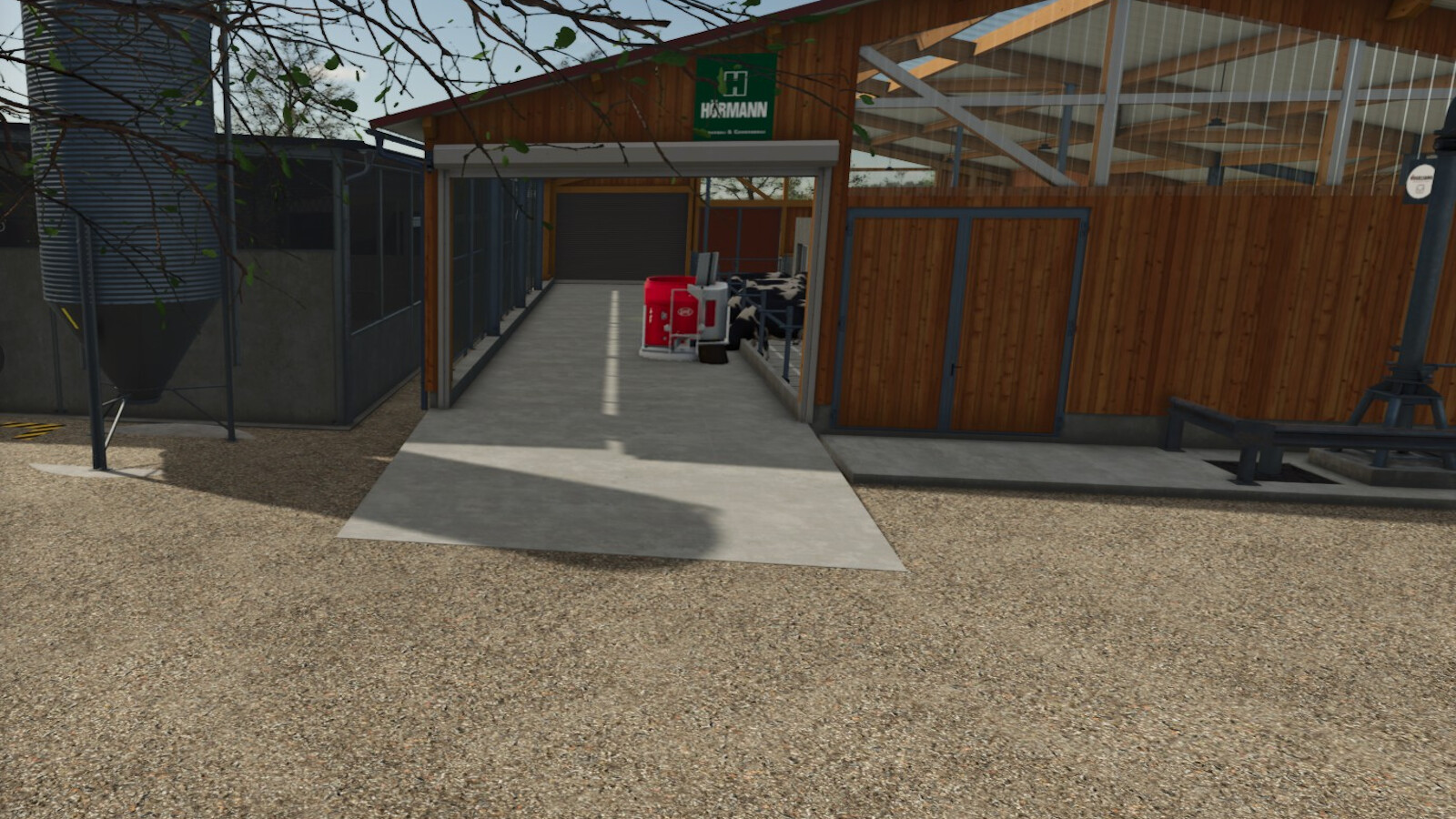 Medium Cowshed With Feeding Robot
