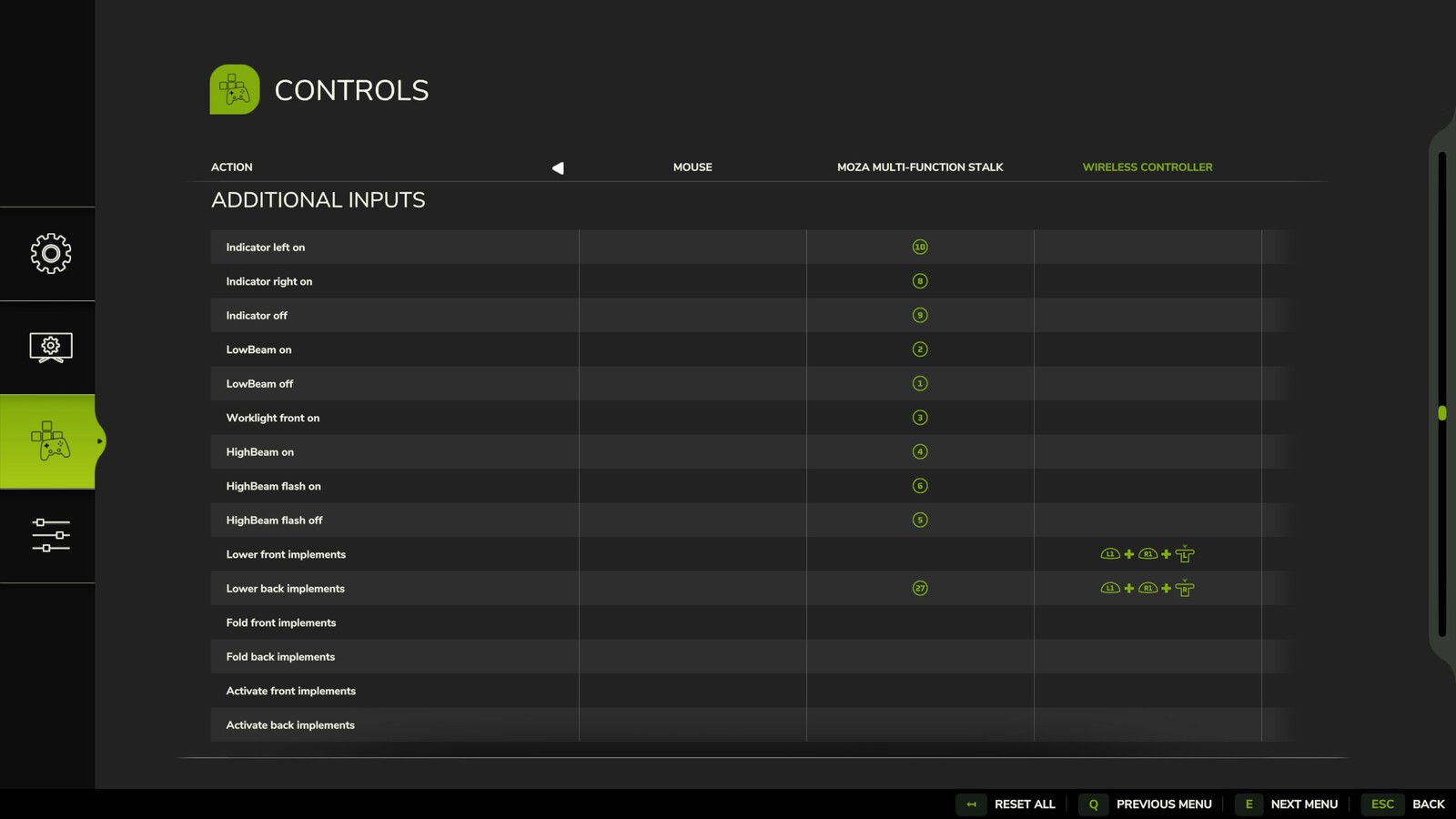 Additional Inputs
