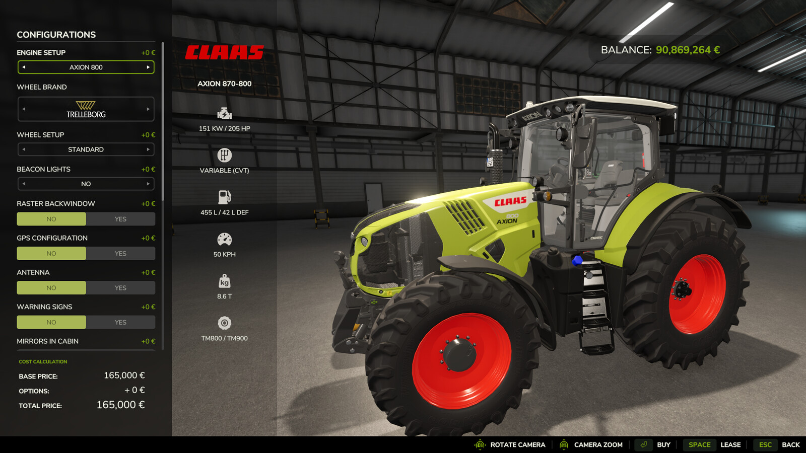 CLAAS AXION 870-800