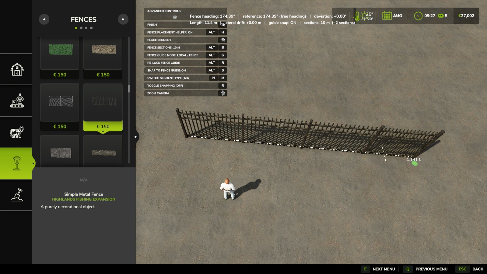 Fence Placement Helper