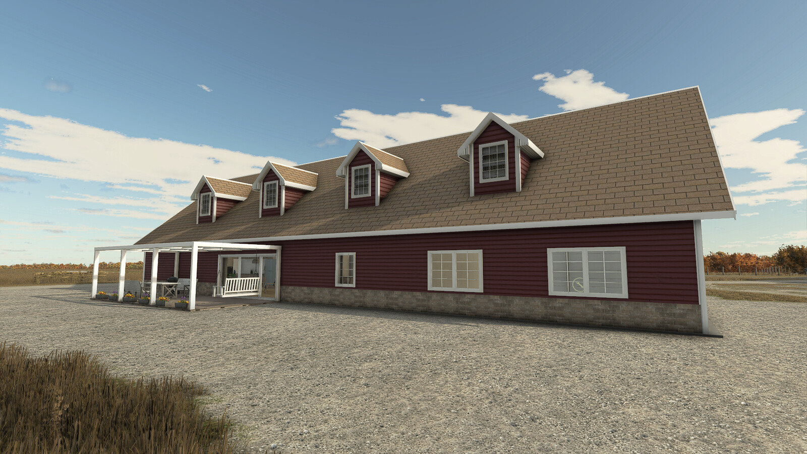 House With Two Car Garage