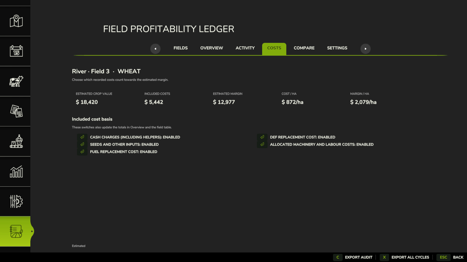 Field Profitability Ledger