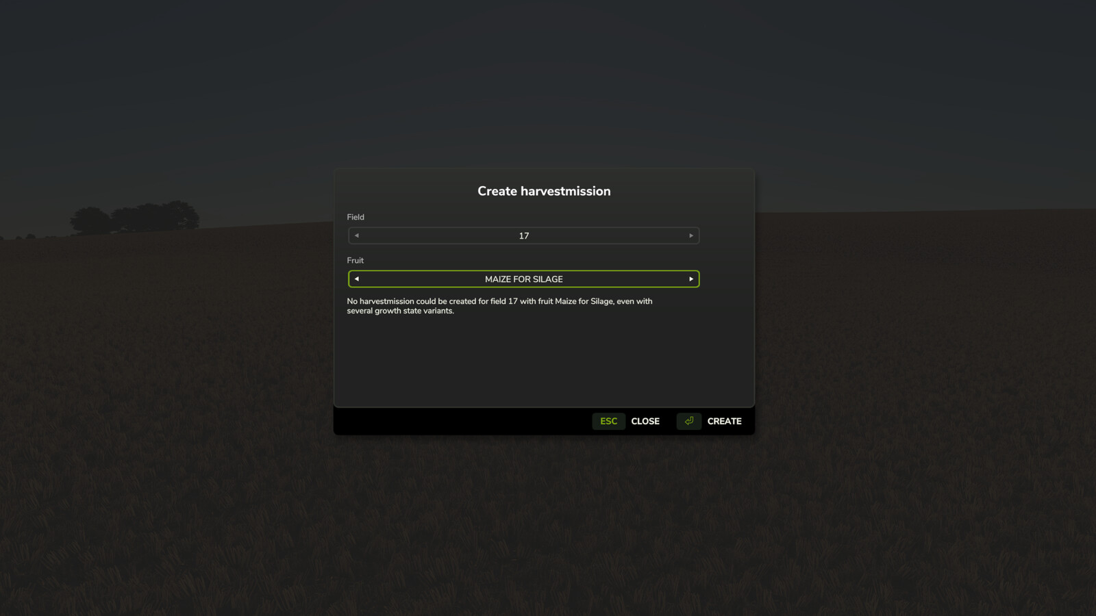 Harvestmission Creator
