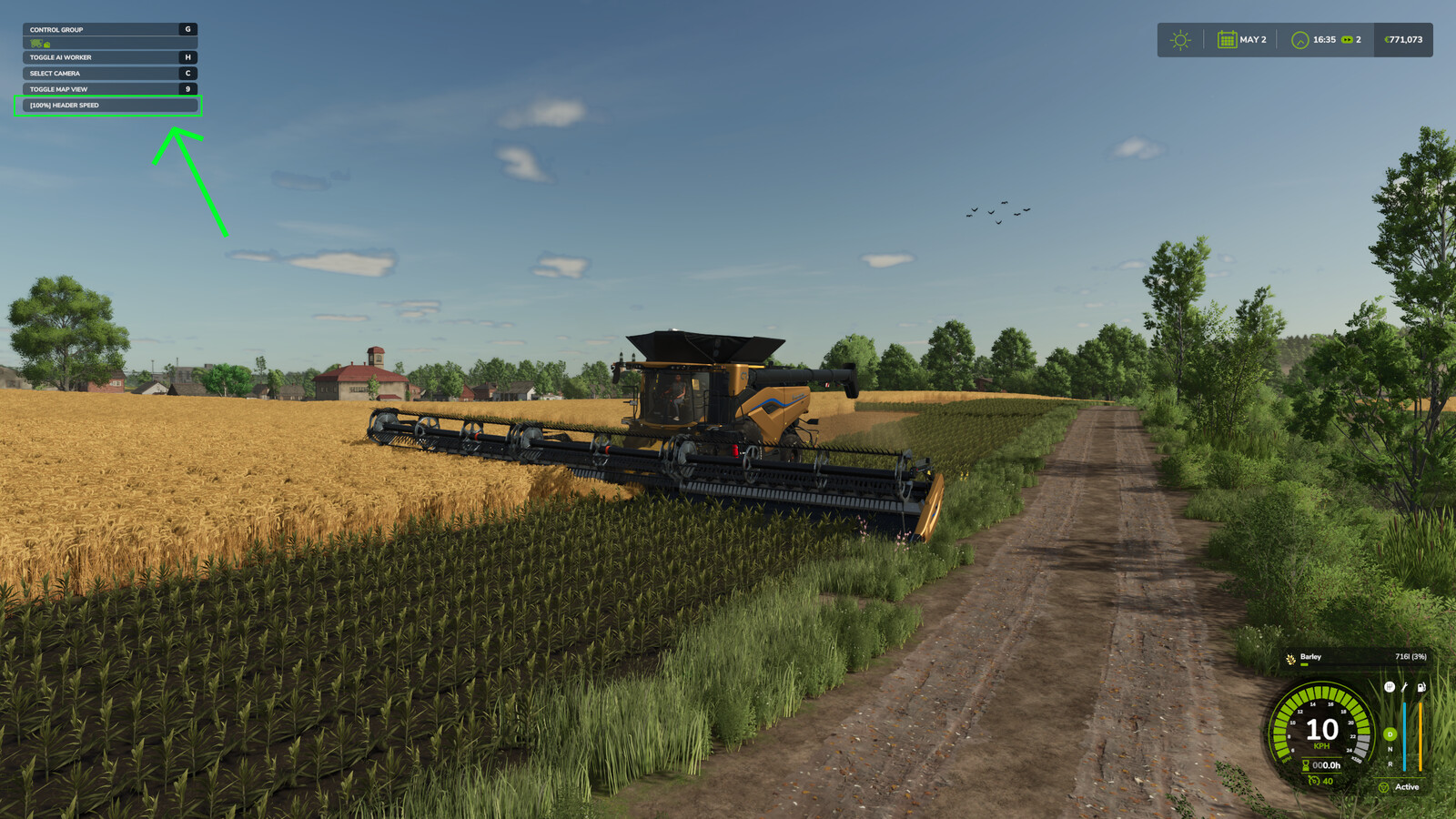 Dynamic Headerspeed