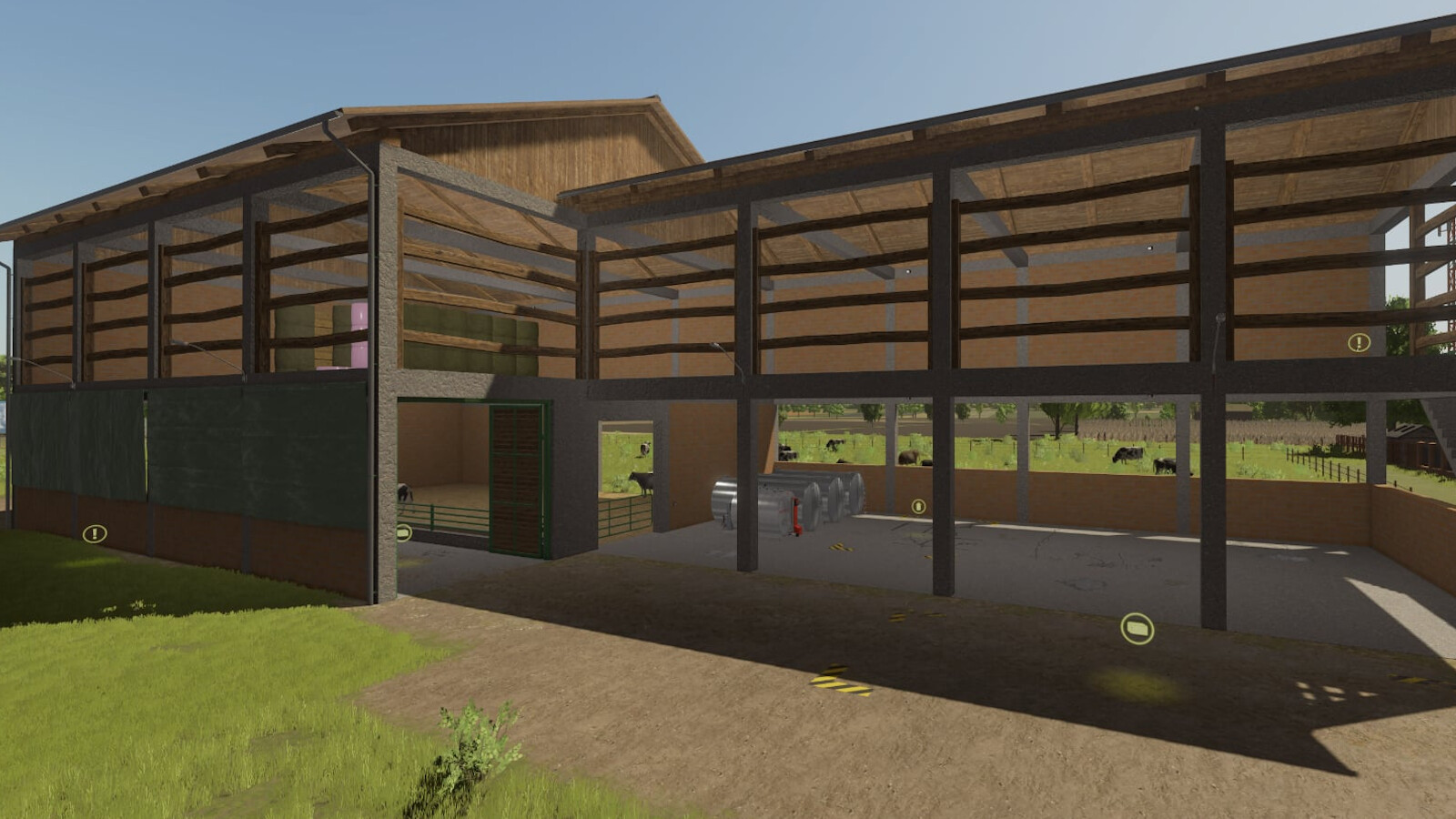 XXL Cow Barn With Bale Storage