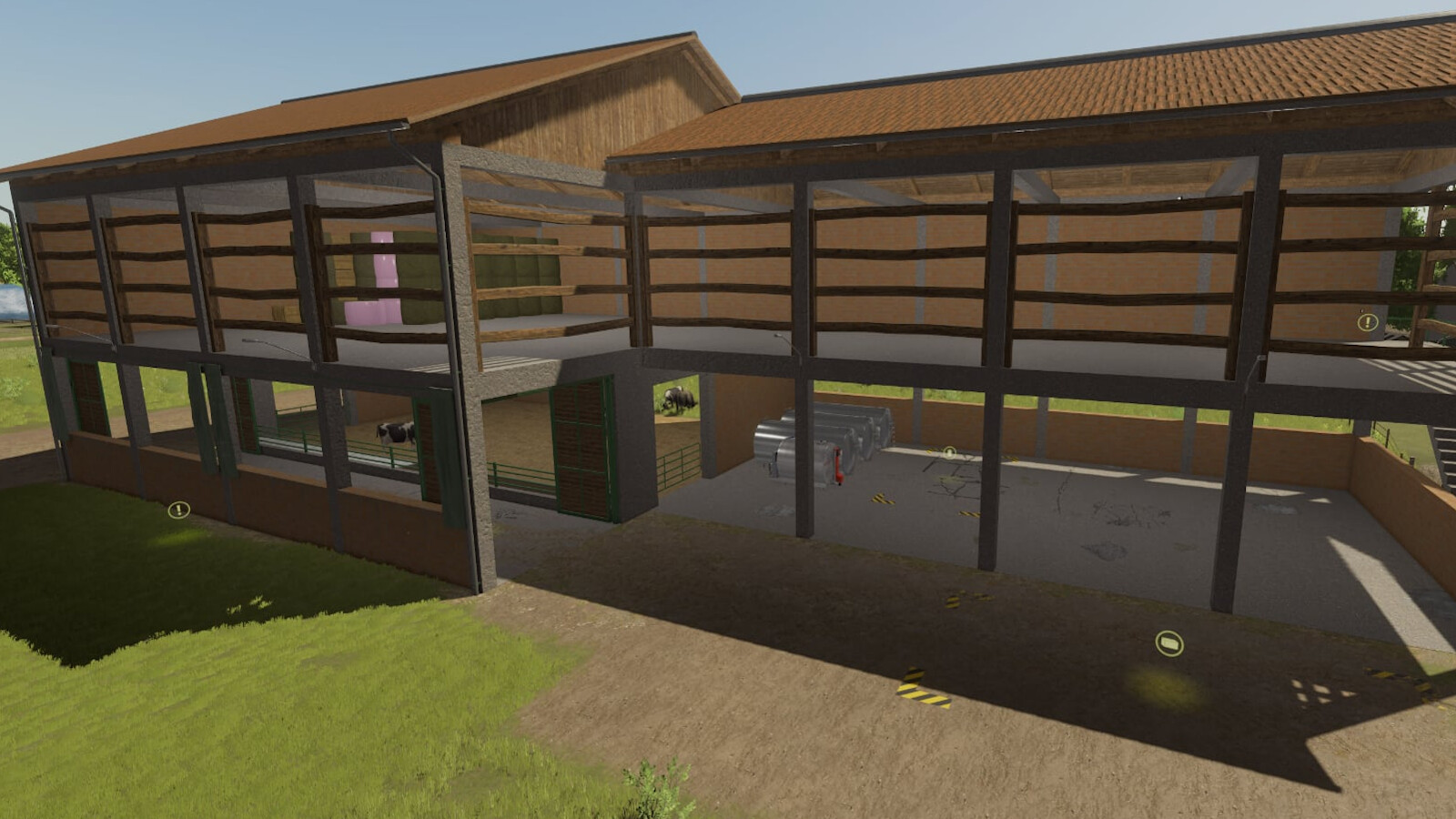 XXL Cow Barn With Bale Storage