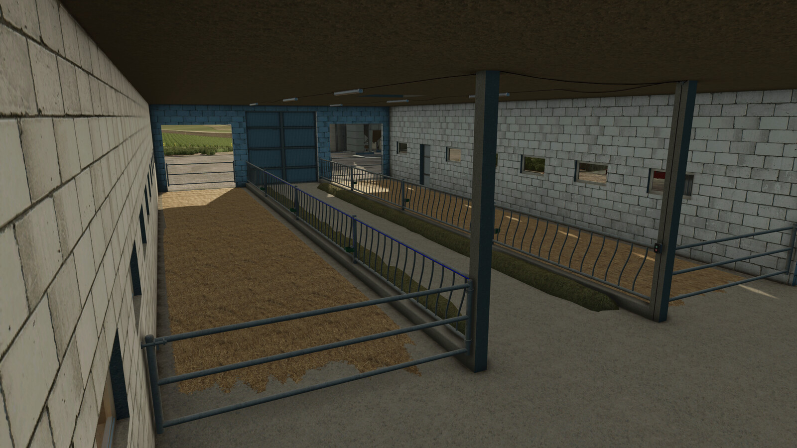 Cow Barn With Manure Plate