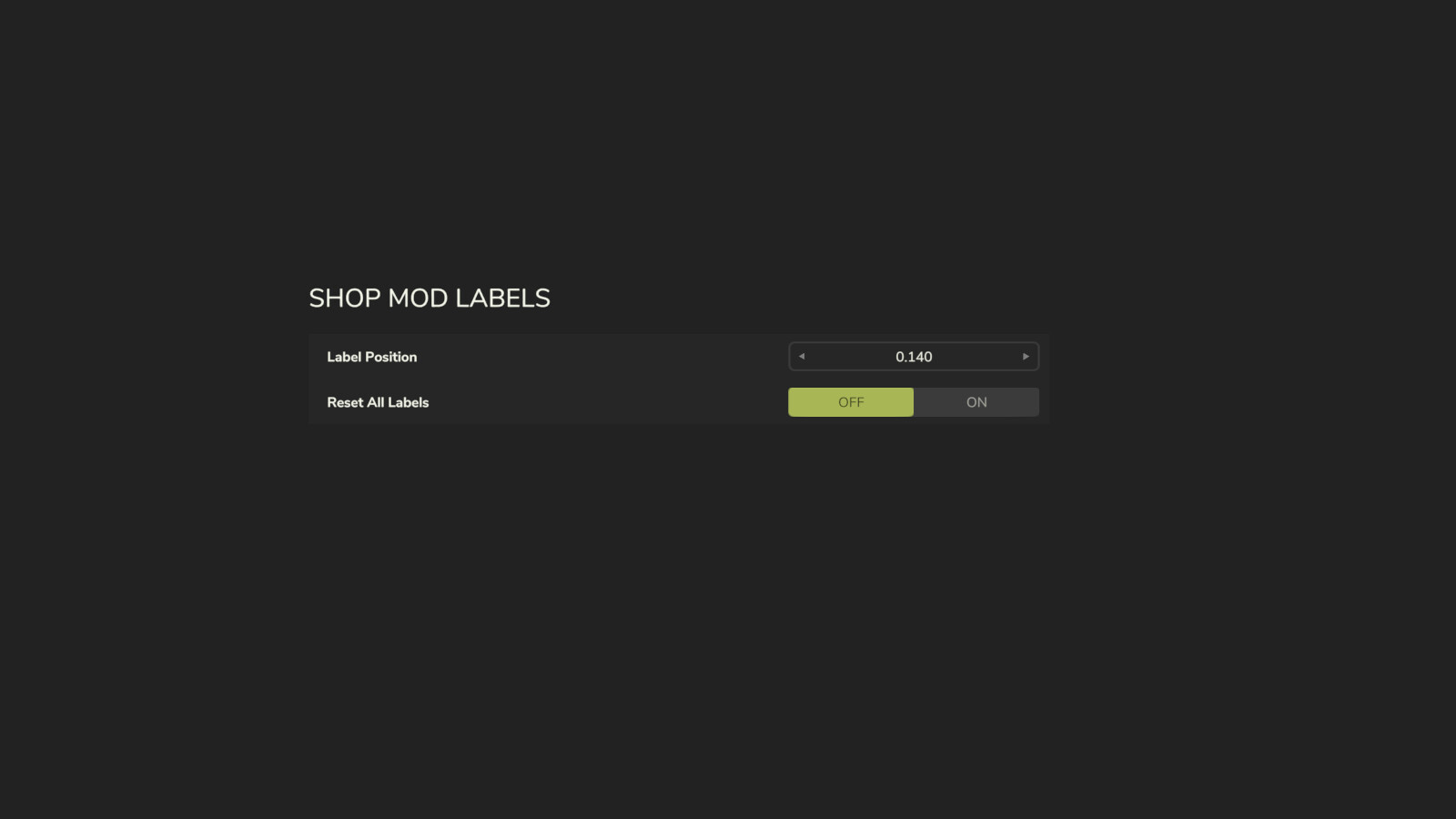 Shop Mod Labels - New And Updated