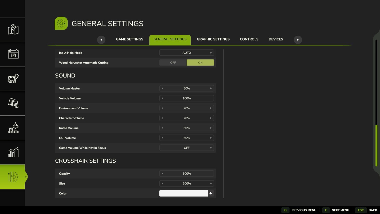 Crosshair Settings