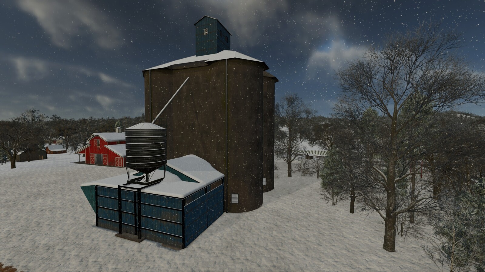 Large Concrete Grain Silo