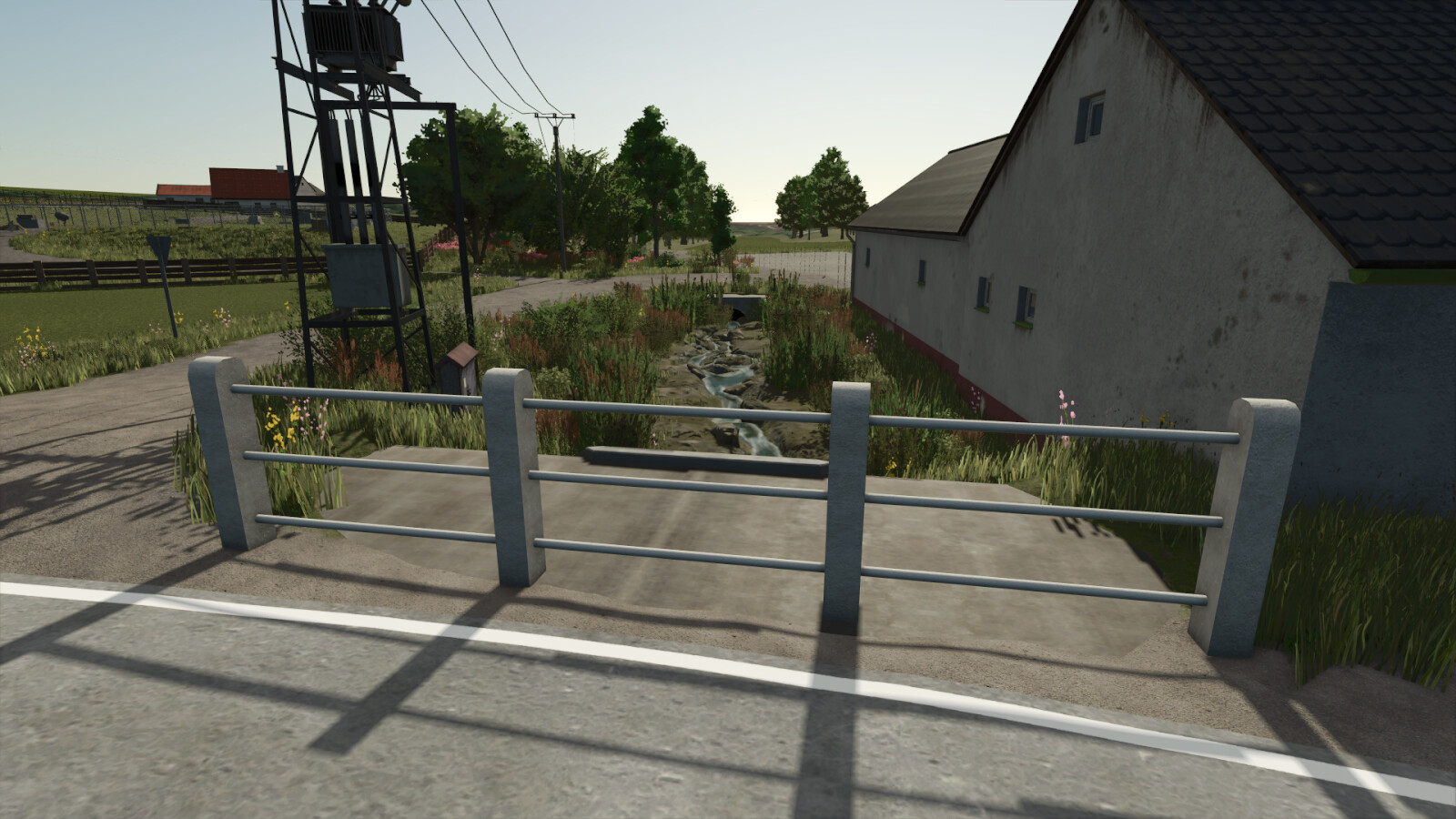 White Plaster Fence (Prefab*)