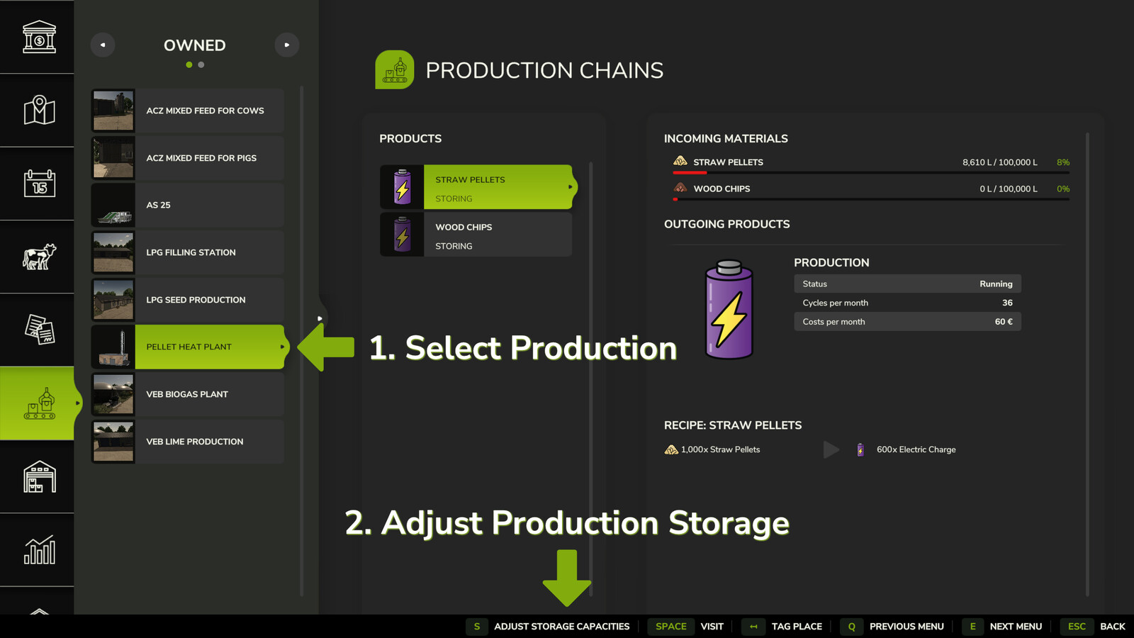 Adjust Production Points
