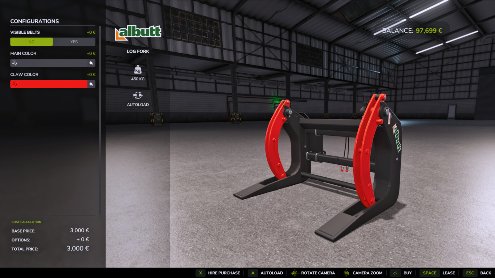 Pallet Fork With Tension Belts
