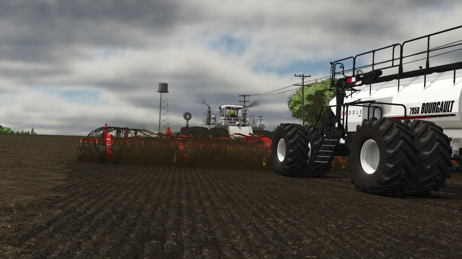 Bourgault 3320-76 Paralink Hoe Drill + 7950 Air Cart