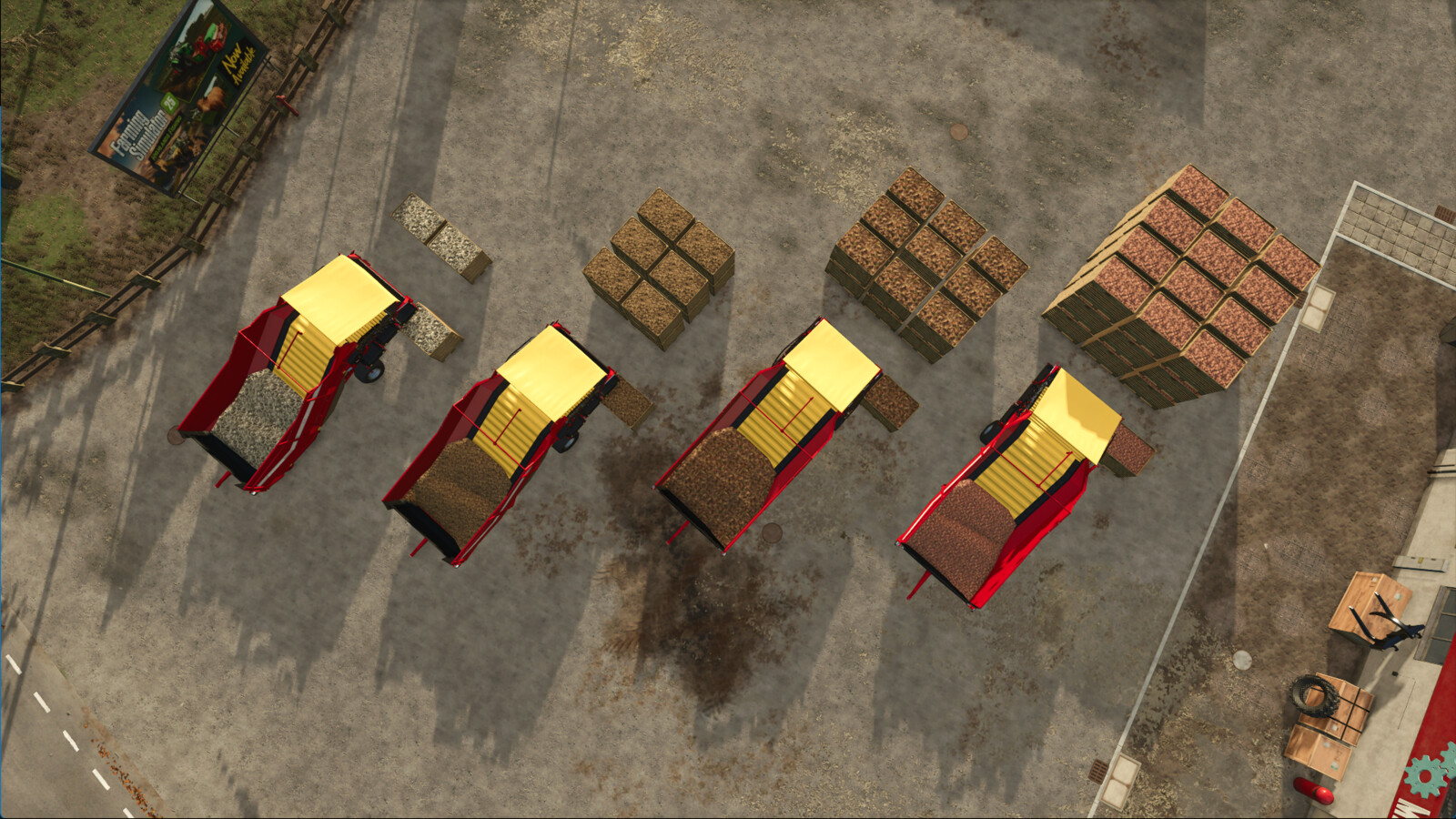 Grimme Receiving Hopper With Automatic Pallet Stacking