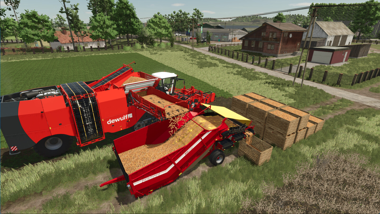 Grimme Receiving Hopper With Automatic Pallet Stacking