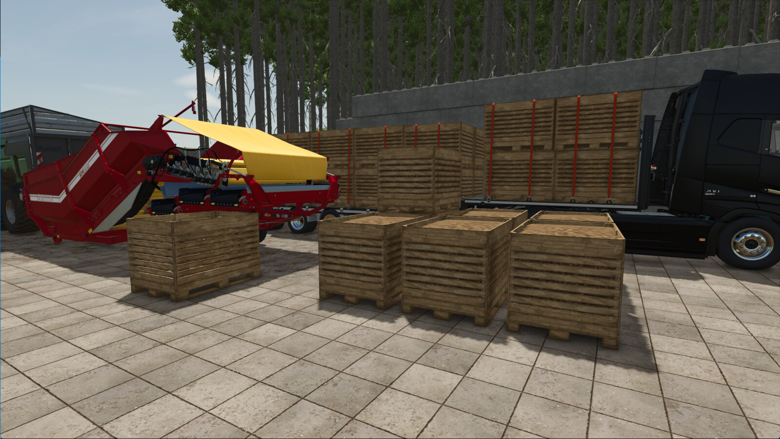 Grimme Receiving Hopper With Automatic Pallet Stacking