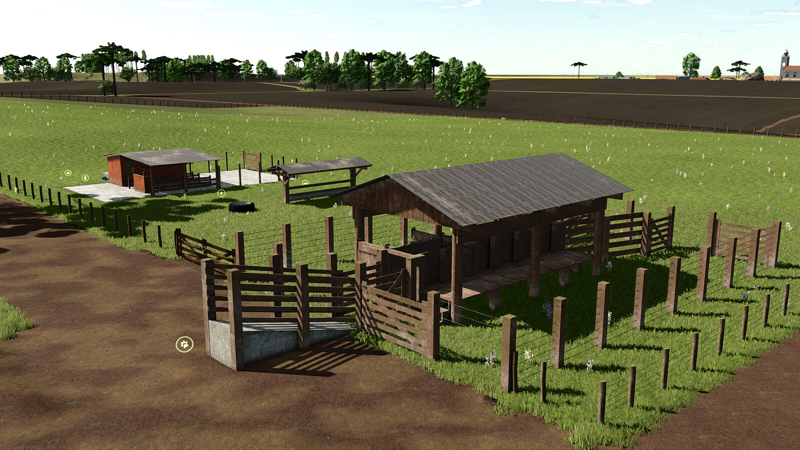 Cow Pasture With Milking Barn