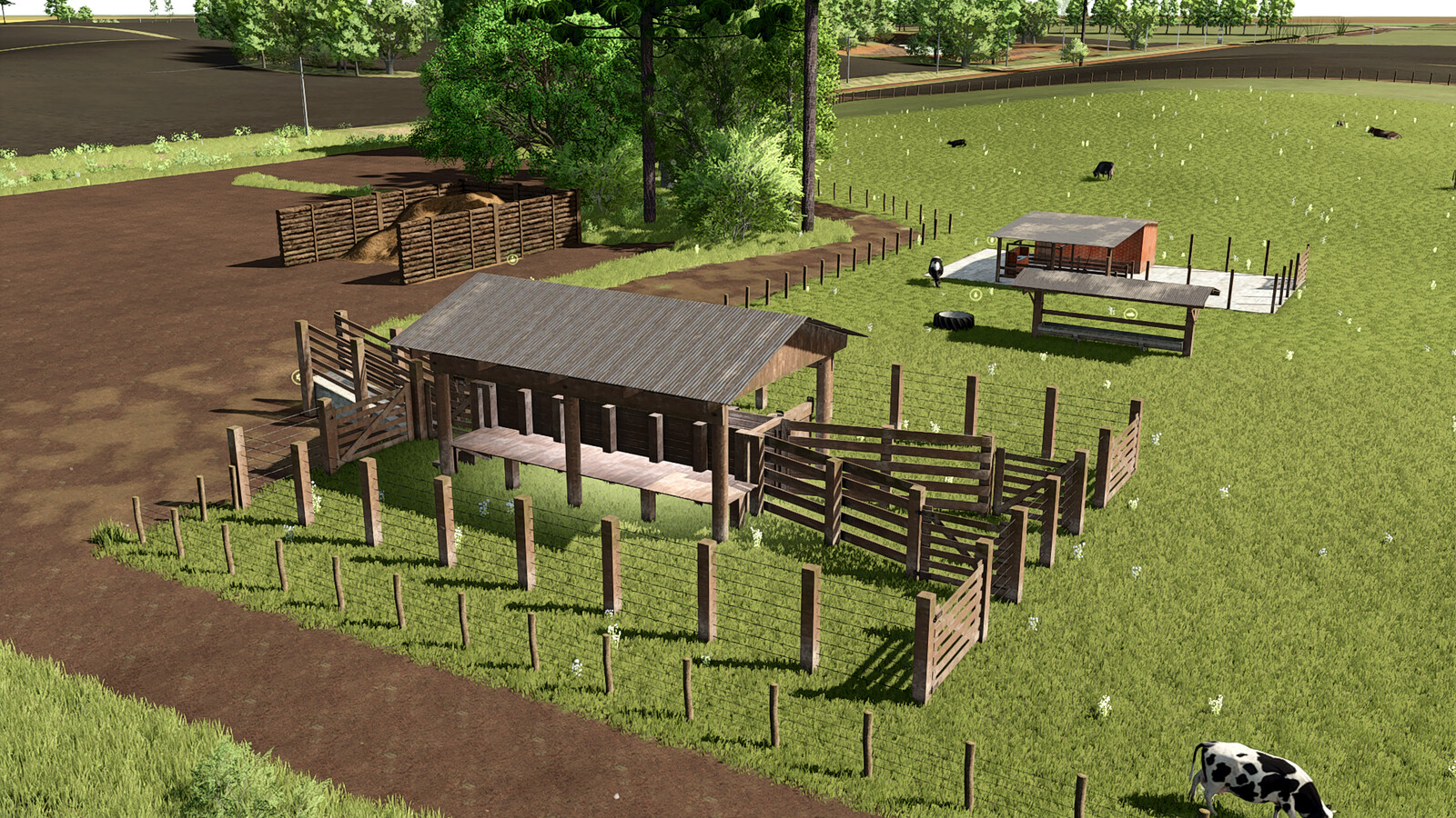 Cow Pasture With Milking Barn