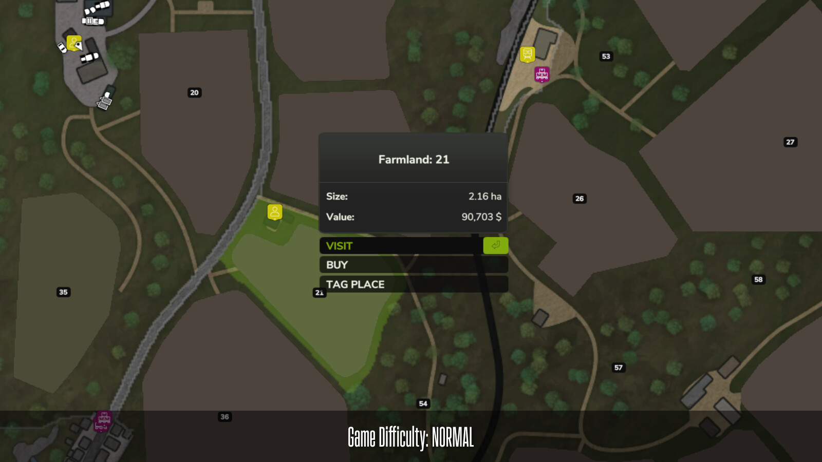 Farmland Cost By Difficulty