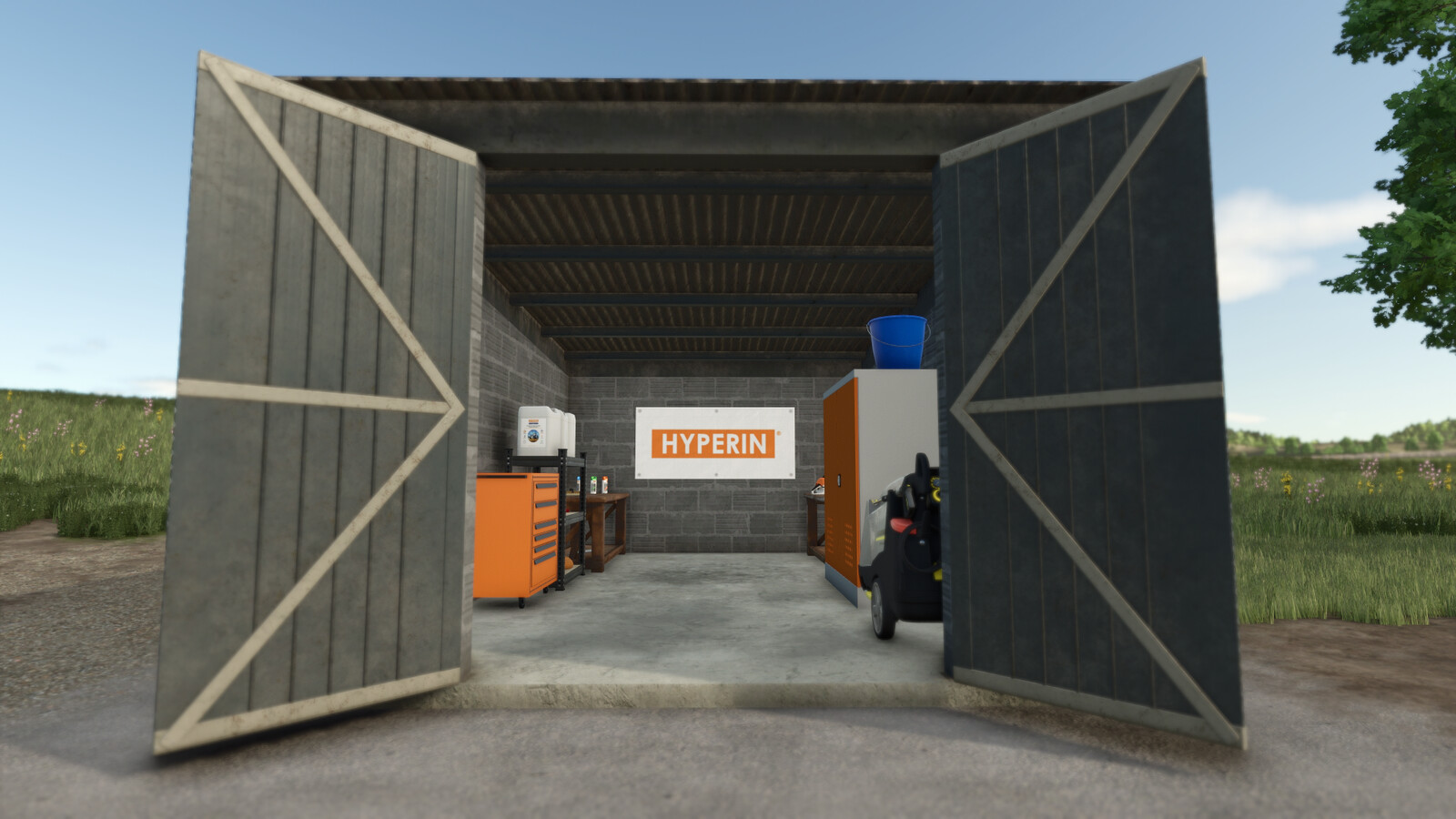 HYPERIN Tool Shed With Pressure Washer