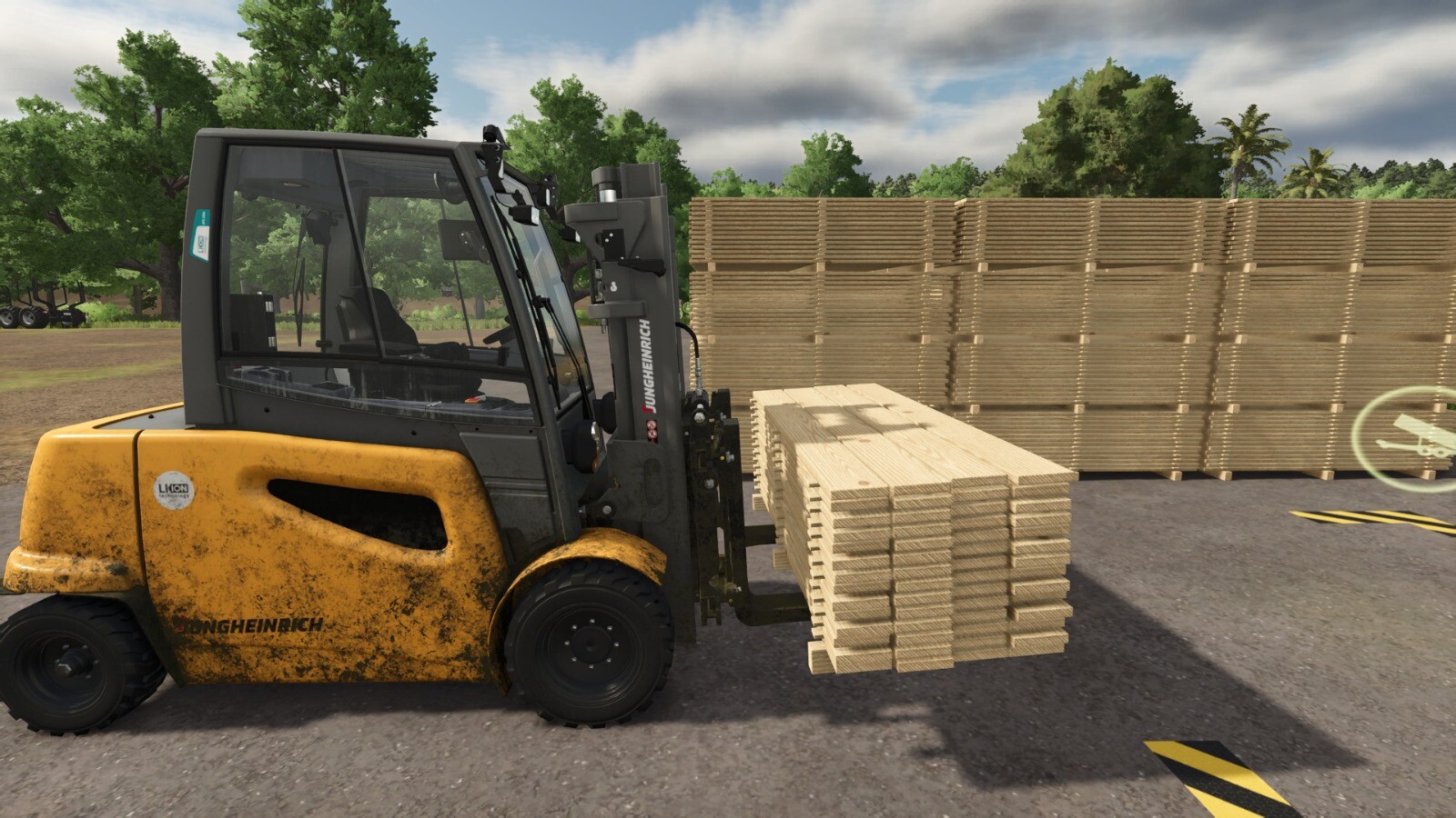 Storage For Pallets Of Boards, Planks, And Wooden Beams.