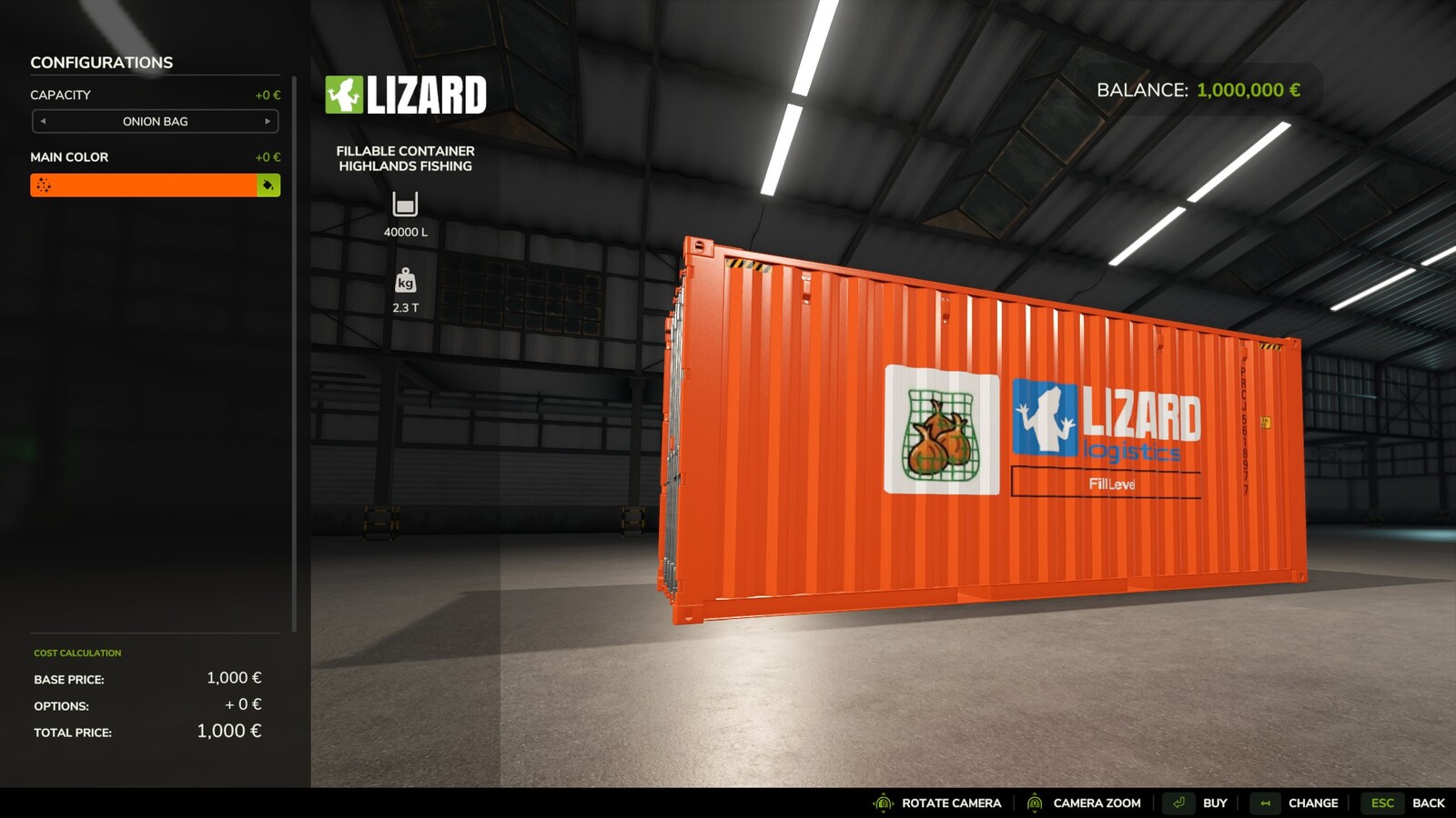 Fillable Container