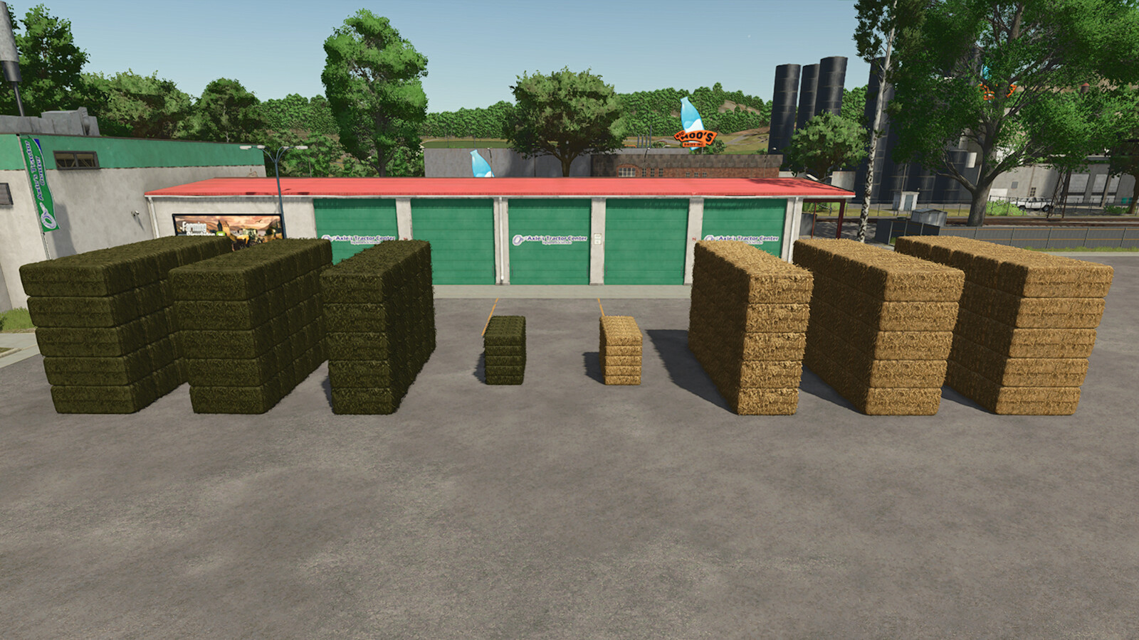 Large Stack Of Bales