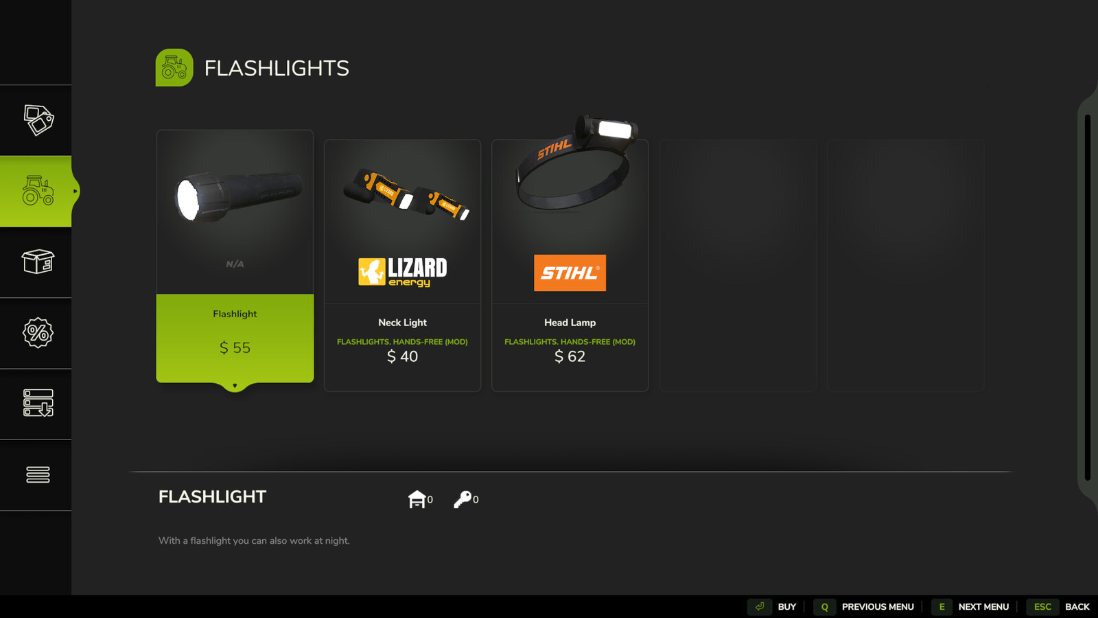 Flashlights. Hands-Free