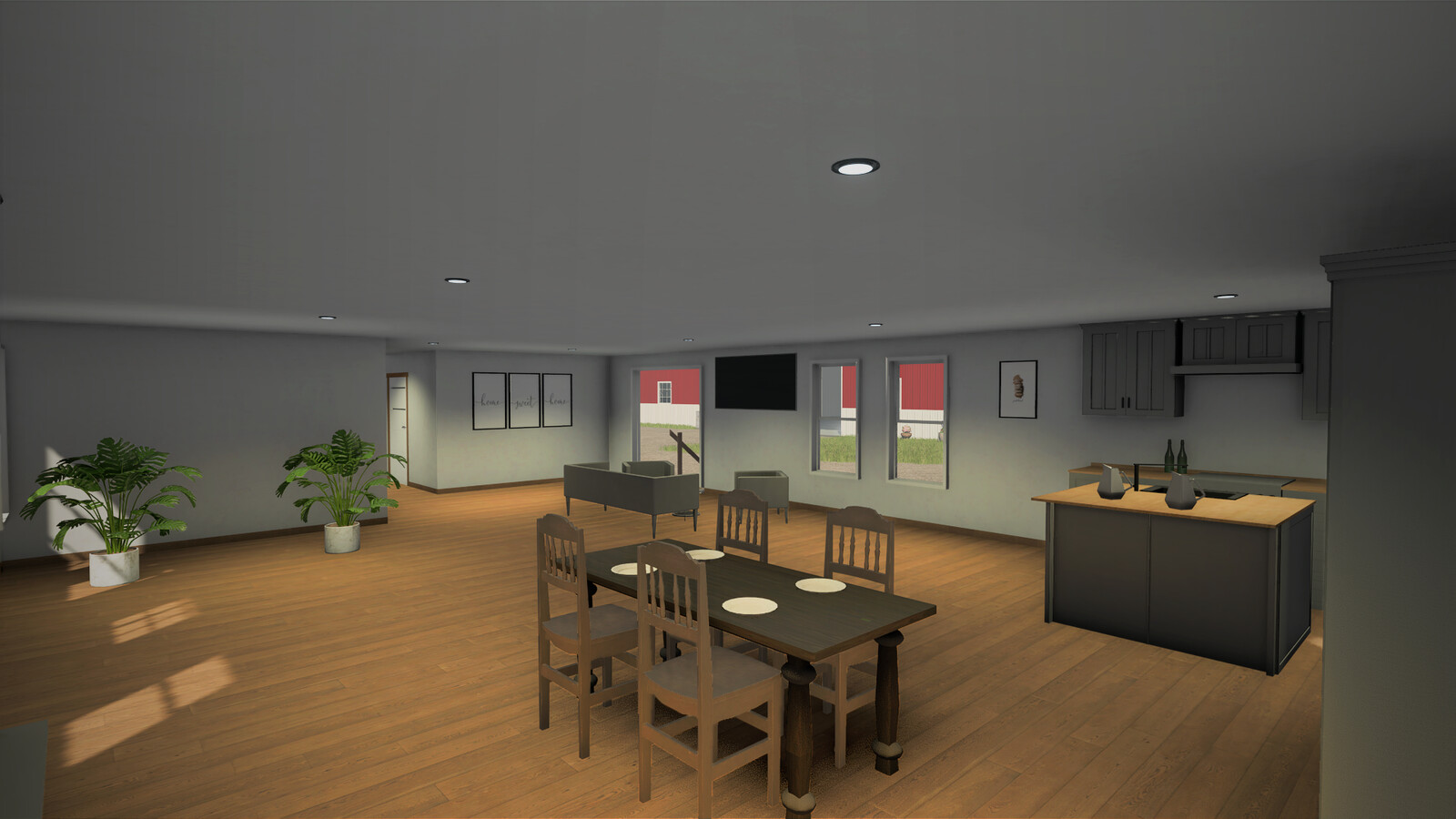 Farmhouse With Interior
