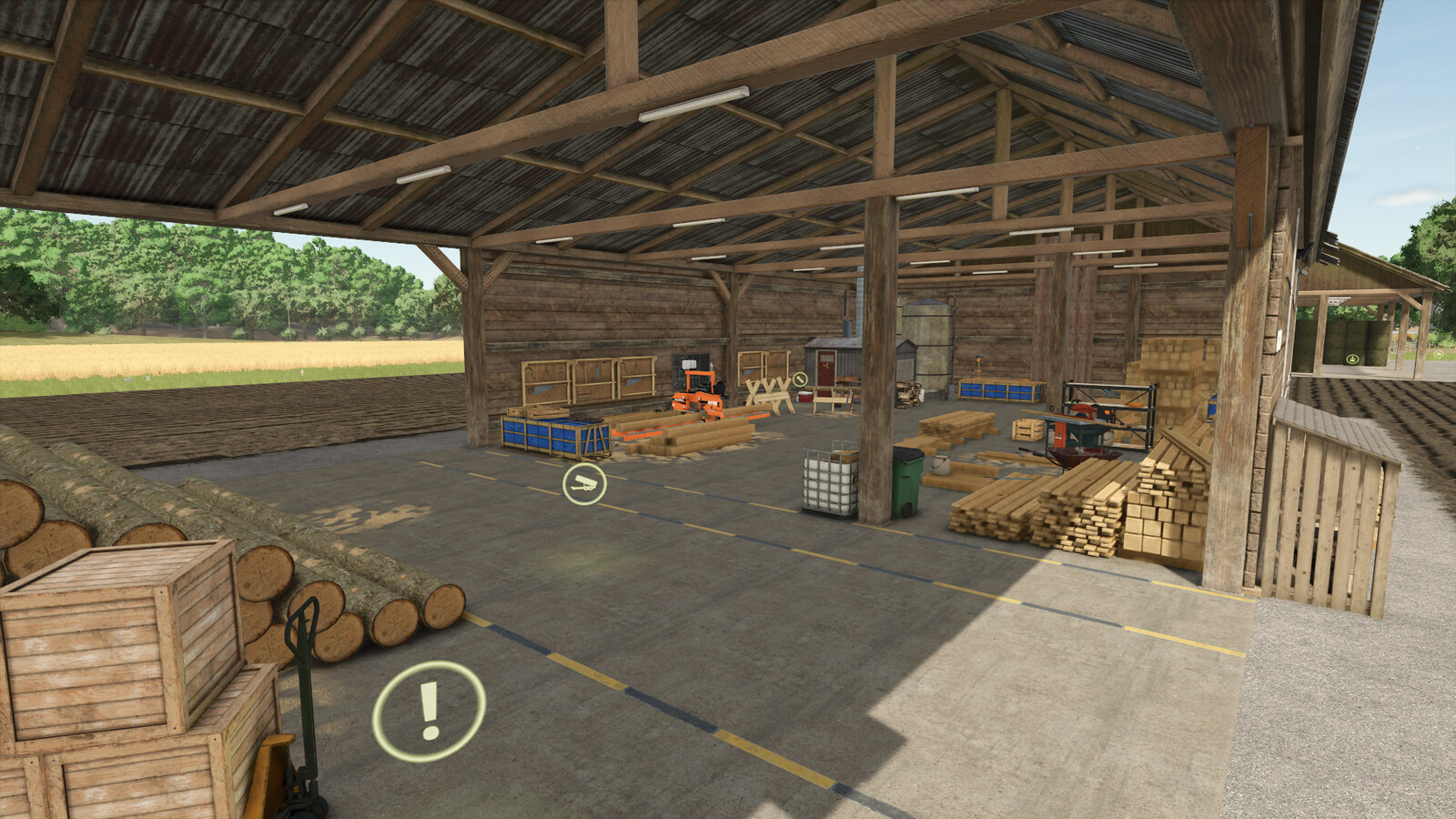 Carpenter Old Pallets And Bale Storage