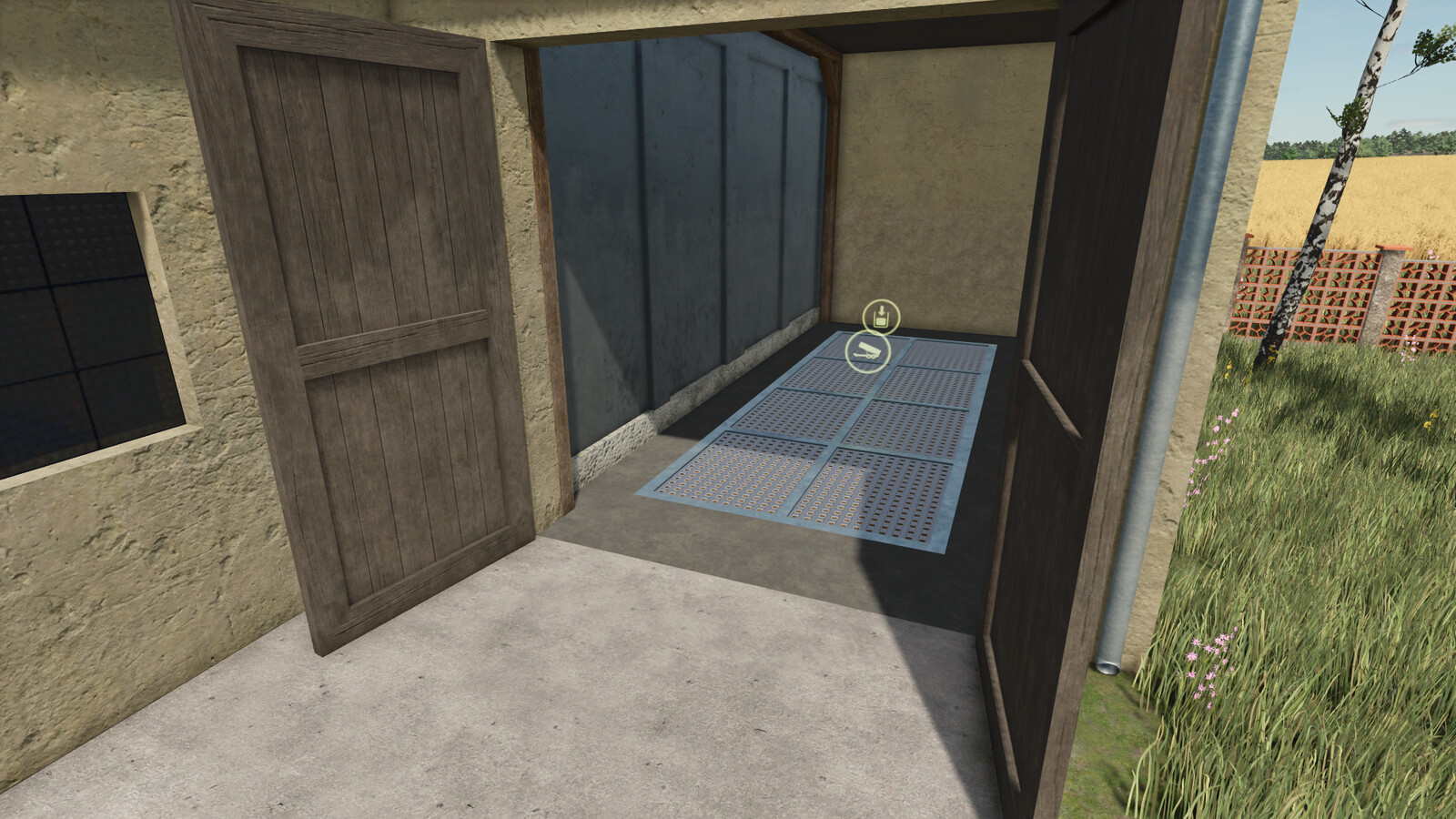 Garage With Silo