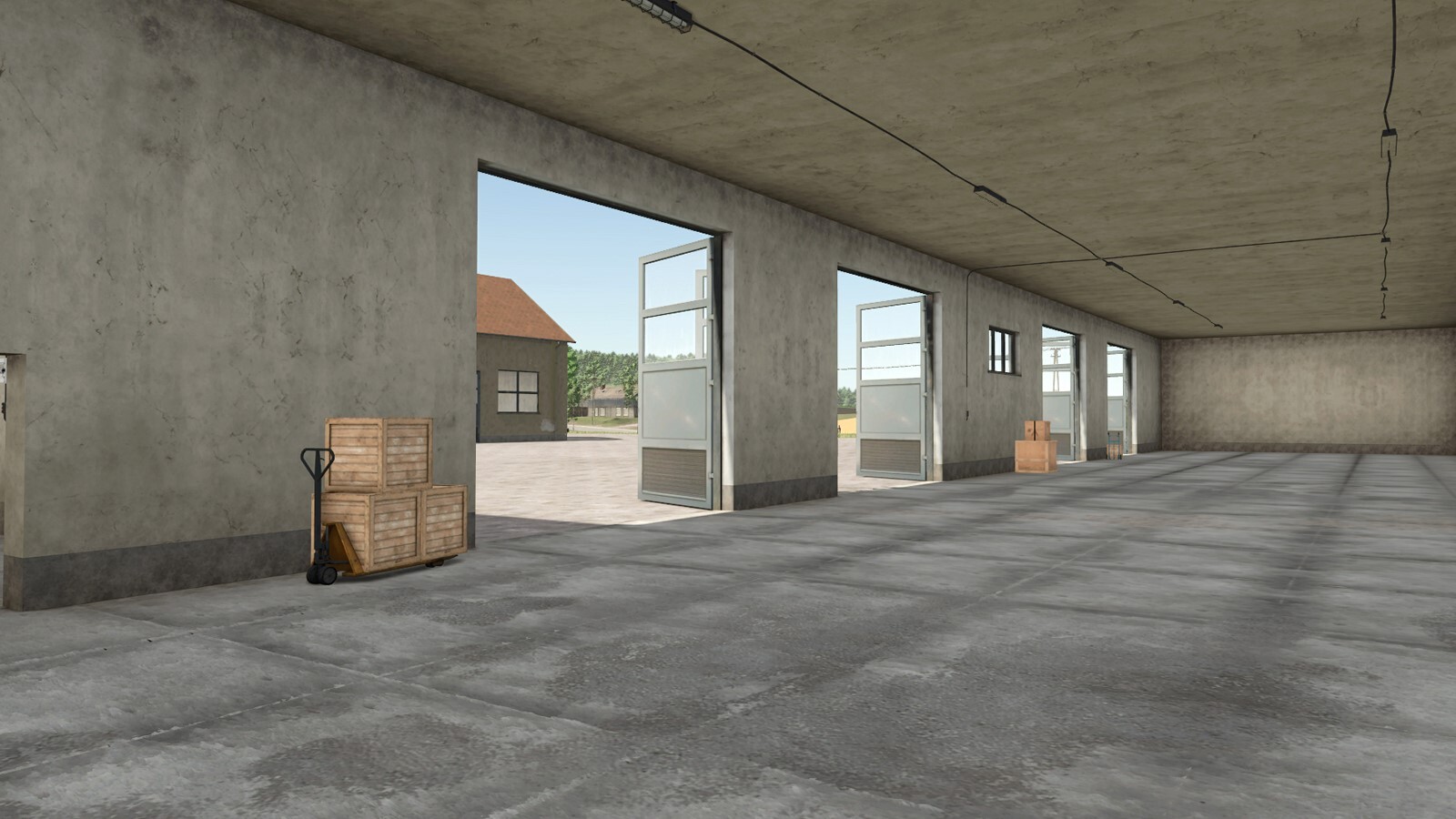 Large U-Shaped Garage