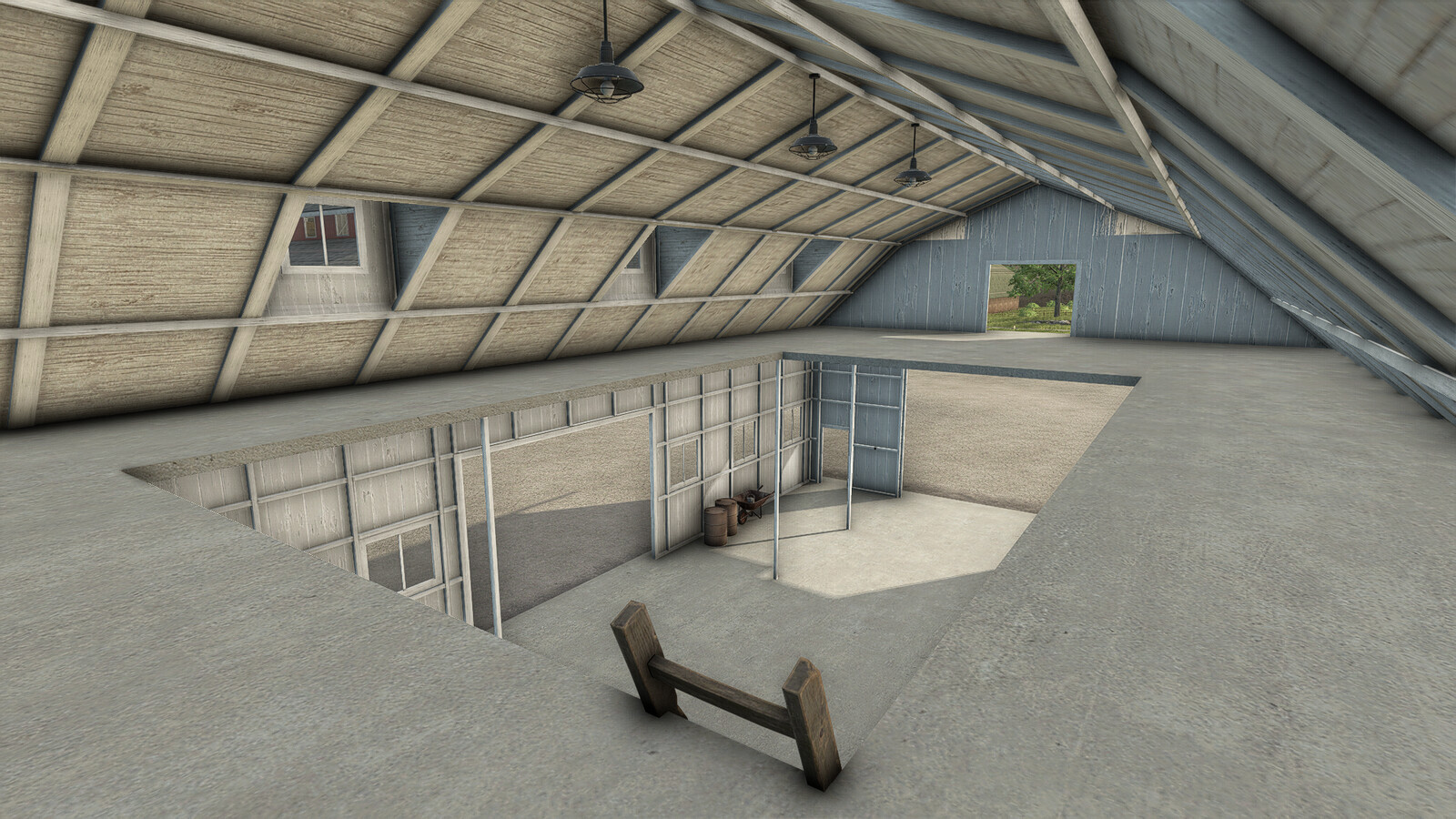 Wooden Open Barn