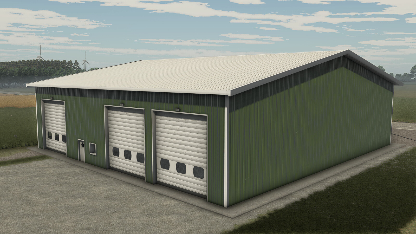 Garage With Large Windows