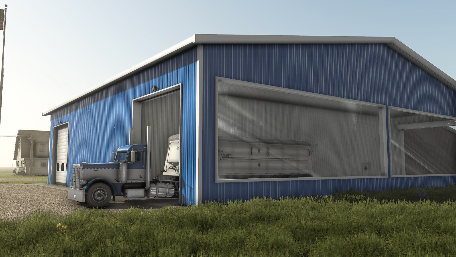 Garage With Large Windows