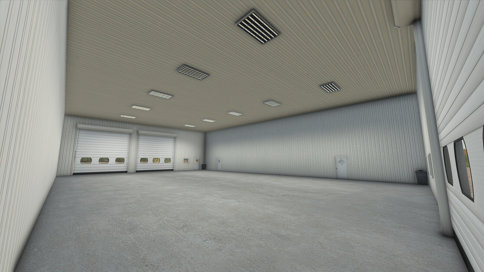 Garage With Large Windows